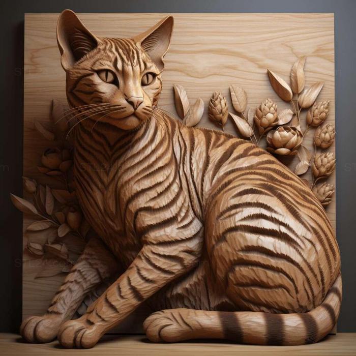 Nature and animals (st Toyger cat 3, NATURE_6939) 3D models for cnc